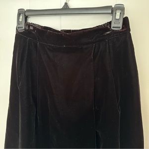 Gorgeous Velvet MIDI Skirt Purple Red Shift